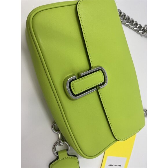 Marc Jacobs The J Green Glow Smooth Leather Shoulder Crossbody Handbag Purse - Picture 8 of 13